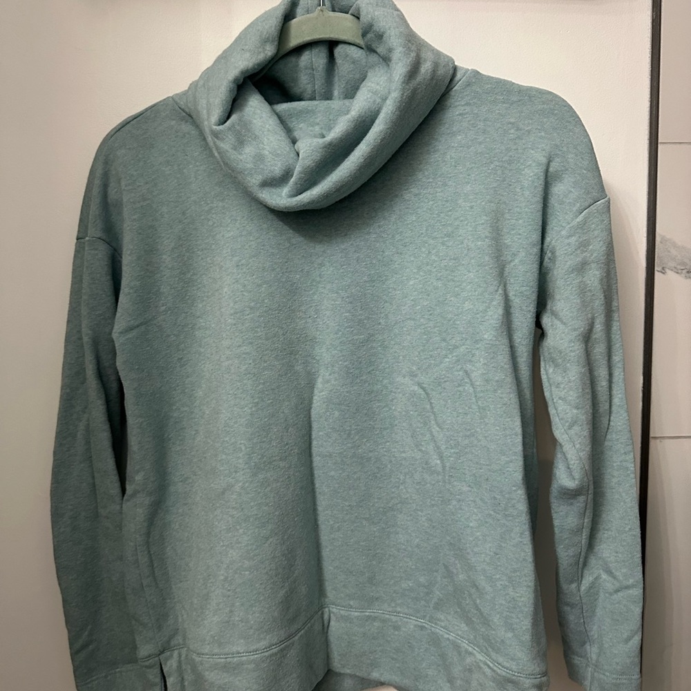 Teal Cowl Neck Sweater